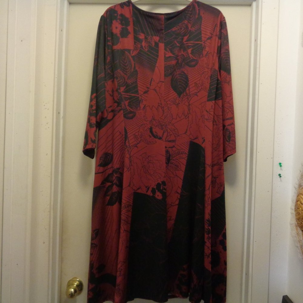 SABEL & ALICE LOVELY RUST PRINT DRESS 3 X